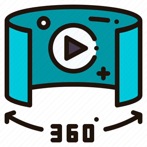 Video, degrees, play, button, player, multimedia icon - Download on Iconfinder