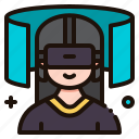 virtual, reality, vr, glasses, avatar, user, multimedia
