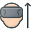 glasses, motion, reality, technology, up, virtual, vr 