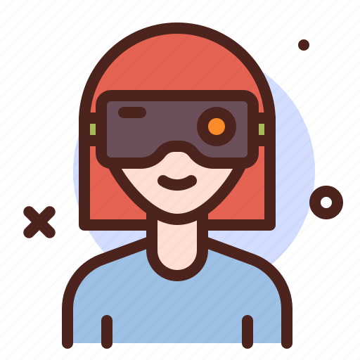 Female, virtual, tech, ar icon - Download on Iconfinder
