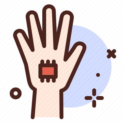 Hand, chip, virtual, tech, ar icon - Download on Iconfinder
