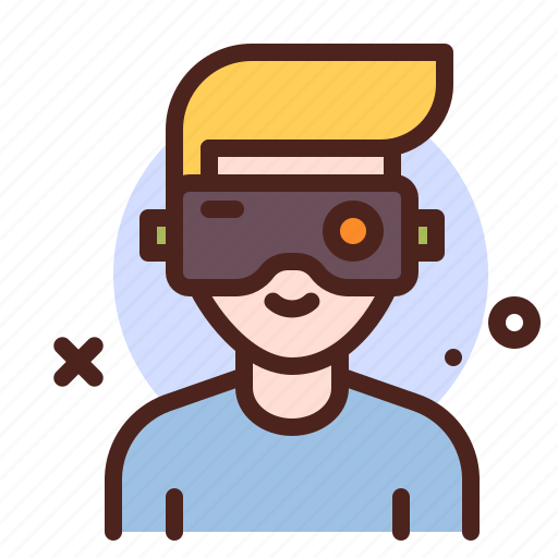 Male, virtual, tech, ar icon - Download on Iconfinder