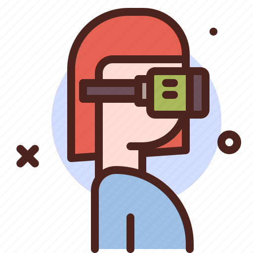 Side, female, virtual, tech, ar icon - Download on Iconfinder