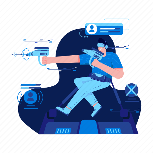 Play, game, playing, gaming, virtual reality illustration - Download on Iconfinder