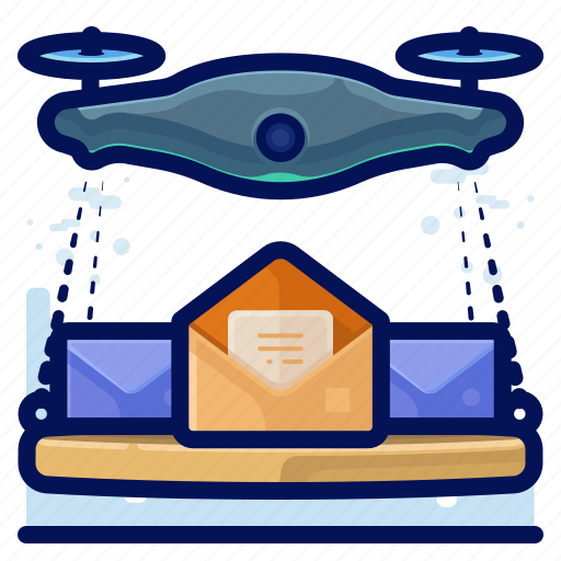 Delivery, device, drone, drones, electronic, email, mail icon - Download on Iconfinder