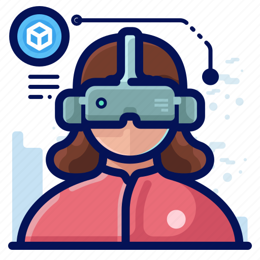 Device, electronic, goggles, reality, virtual, vr, woman icon - Download on Iconfinder