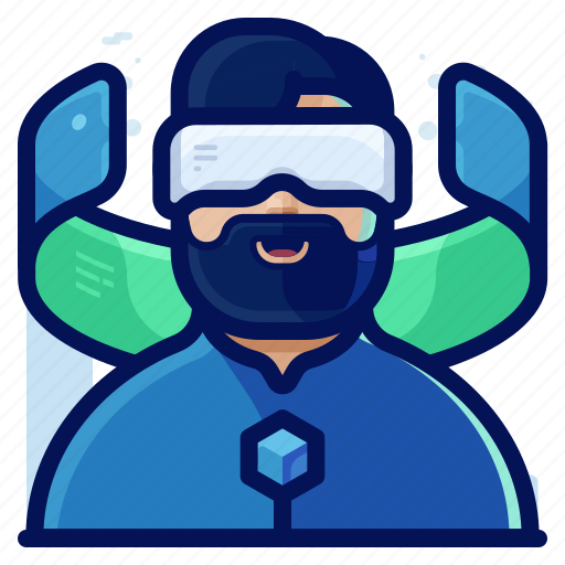 Device, electronic, goggles, man, reality, virtual, vr icon - Download on Iconfinder