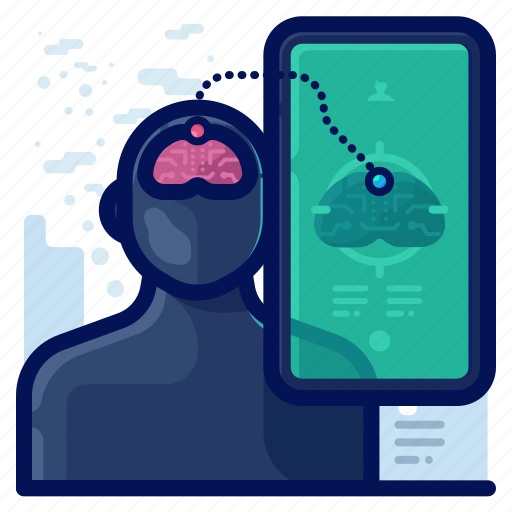 Brain, mind, reality, transfer, virtual, vr icon - Download on Iconfinder