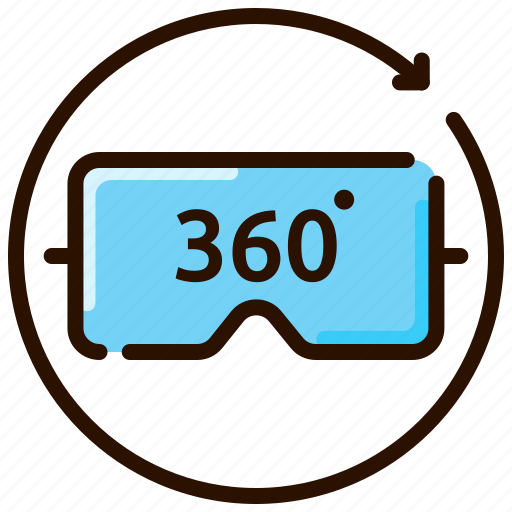 360 degrees, 3d glass, eye, game, spectacles, virtual reality icon - Download on Iconfinder