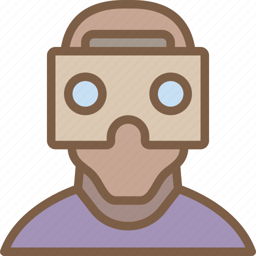 Cardboard, headset, reality, virtual, virtual reality, vr icon - Download on Iconfinder