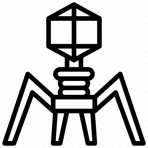 Bacteriophage, virus, call, biology, bacteria icon - Download on Iconfinder