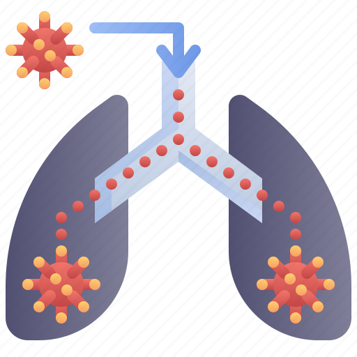 Lungs, pneumonia, transmission, virus icon - Download on Iconfinder