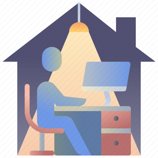 From, home, remote, teleworking, work icon - Download on Iconfinder