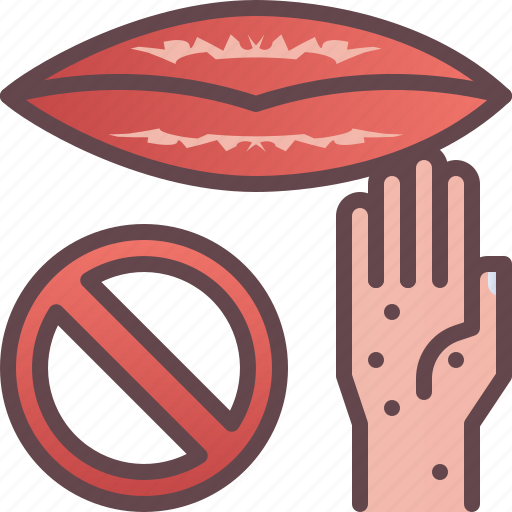 Avoid, hand, mouth, touch icon - Download on Iconfinder