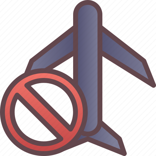 Airplane, avoid, stop, travel icon - Download on Iconfinder