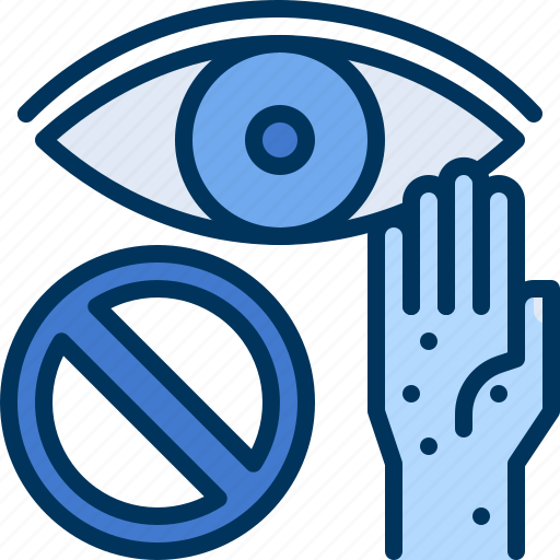 Avoid, eye, hand, touch icon - Download on Iconfinder