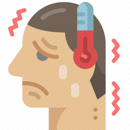 Temperature, head, fever, symptom, sick, thermometer, high icon - Download on Iconfinder