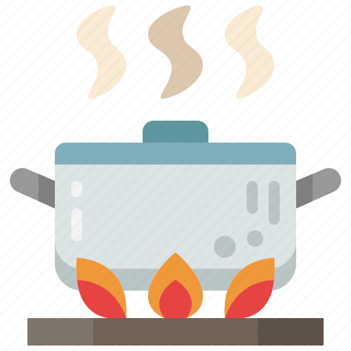 Heating, pot, food, kitchen, clean, hot, gastronomy icon - Download on Iconfinder