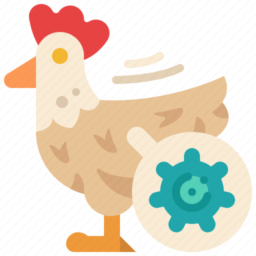 Influence, food, poultry, chicken, animal, carrier, detection icon - Download on Iconfinder