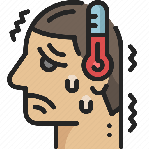 Fever, head, high, thermometer, symptom, temperature, sick icon - Download on Iconfinder