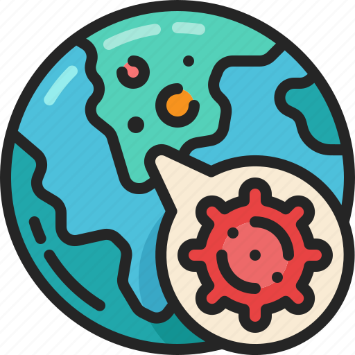 Globe, outbreak, pandemic, location, earth, global, world icon - Download on Iconfinder
