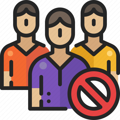 Group, caution, pandemic, coronavirus, no, crowd, avoid icon - Download on Iconfinder