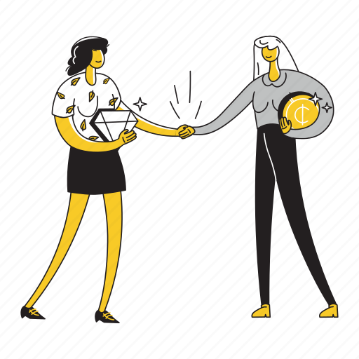 Business, partners, made, deal, finance, money, currency illustration - Download on Iconfinder