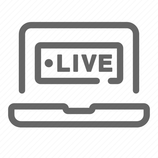 Computer, laptop, live, streaming, vlog icon - Download on Iconfinder