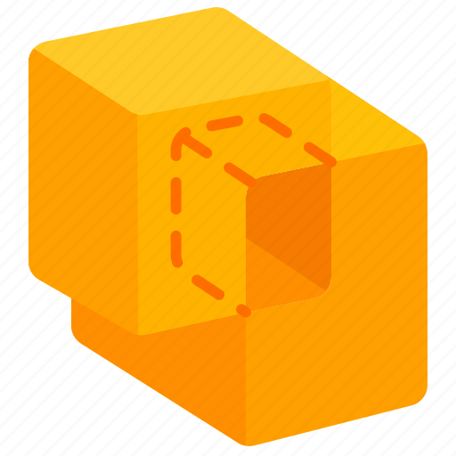 3d, model, extract, volume, design, geometric, cube icon - Download on Iconfinder