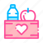 box, food, support, volunteers icon 