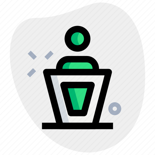 Candidate, podium, vote, poll icon - Download on Iconfinder