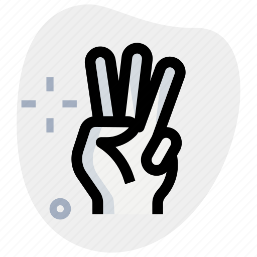 Finger, three, vote, poll icon - Download on Iconfinder