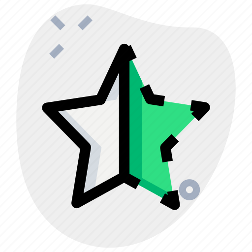 Half, star, vote, poll icon - Download on Iconfinder