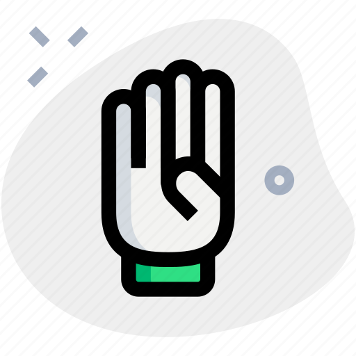 Hand, four, vote, poll icon - Download on Iconfinder