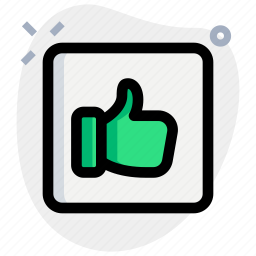 Like, square, vote, poll, thumbs up icon - Download on Iconfinder