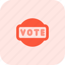 vote, badge, election, poll
