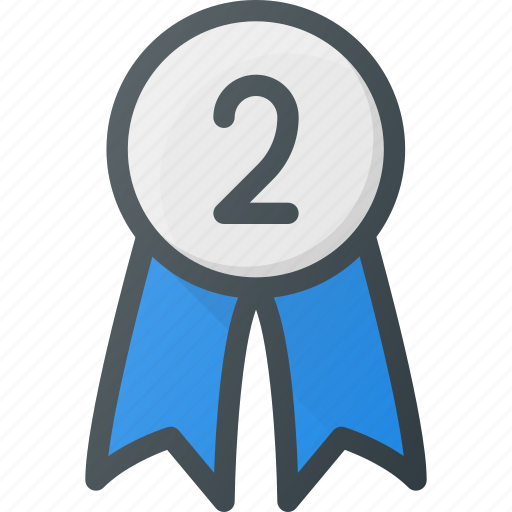 Awward, badge, place, reward, second icon - Download on Iconfinder