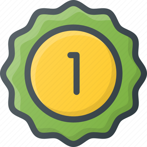 Awward, badge, first, place, reward, sticker icon - Download on Iconfinder