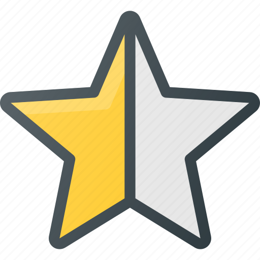 Awward, half, rate, rating, reward, star icon - Download on Iconfinder