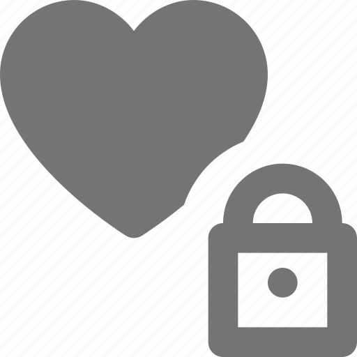 Heart, lock, like, locked, security icon - Download on Iconfinder