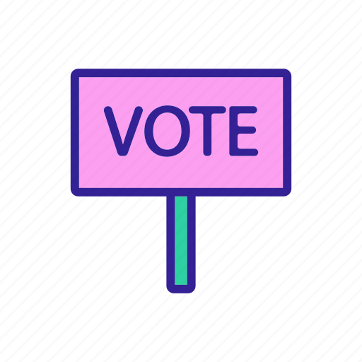 Contour, elections, hand, ok, vote, voting, web icon - Download on Iconfinder