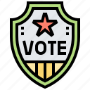 badge, elect, patriotic, political, shield