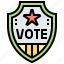 badge, elect, patriotic, political, shield 