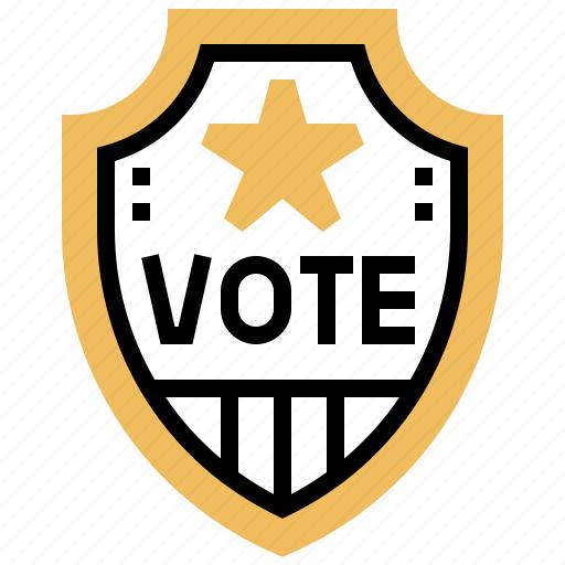Badge, elect, patriotic, political, shield icon - Download on Iconfinder