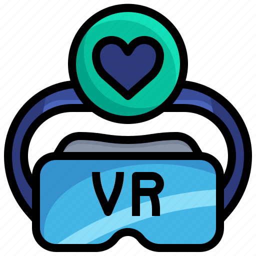 Heart, vr, glasses, virtual, reality, augmented, electronic icon - Download on Iconfinder