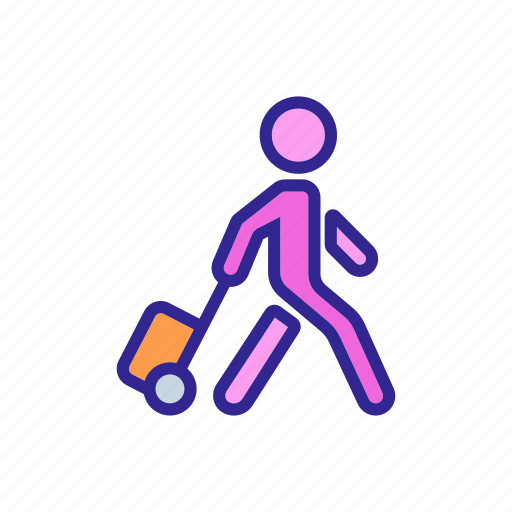 Man, motion, moving, people, suitcase, walk, wheels icon - Download on Iconfinder