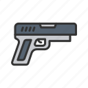 pistol, weapon, handgun, revolver, flare gun, firearm, bullets, rifle