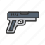 pistol, weapon, handgun, revolver, flare gun, firearm, bullets, rifle 