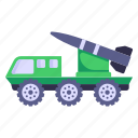 combat truck, military truck, missile launcher, missile truck, army truck 