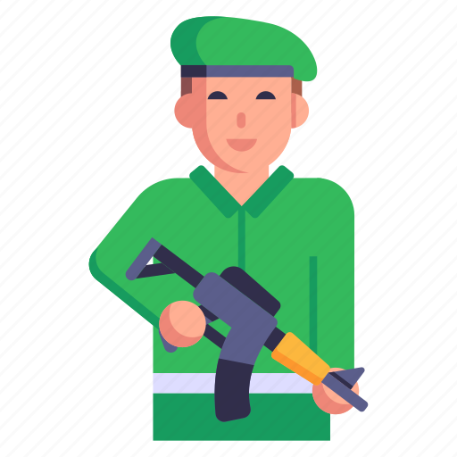 Military man, soldier, army soldier, military officer, armed boy icon - Download on Iconfinder